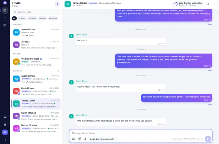 Business chat