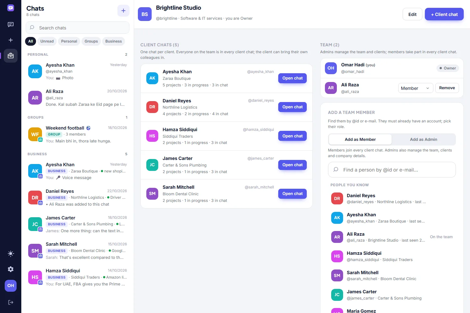 Business account