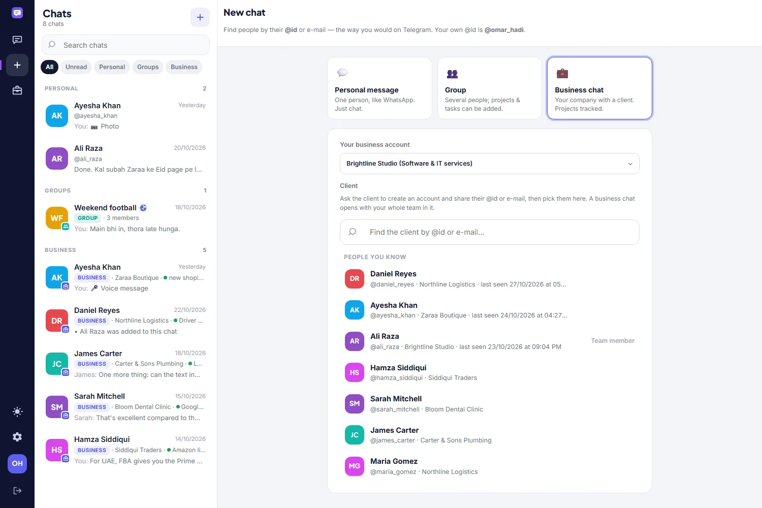 Start a chat