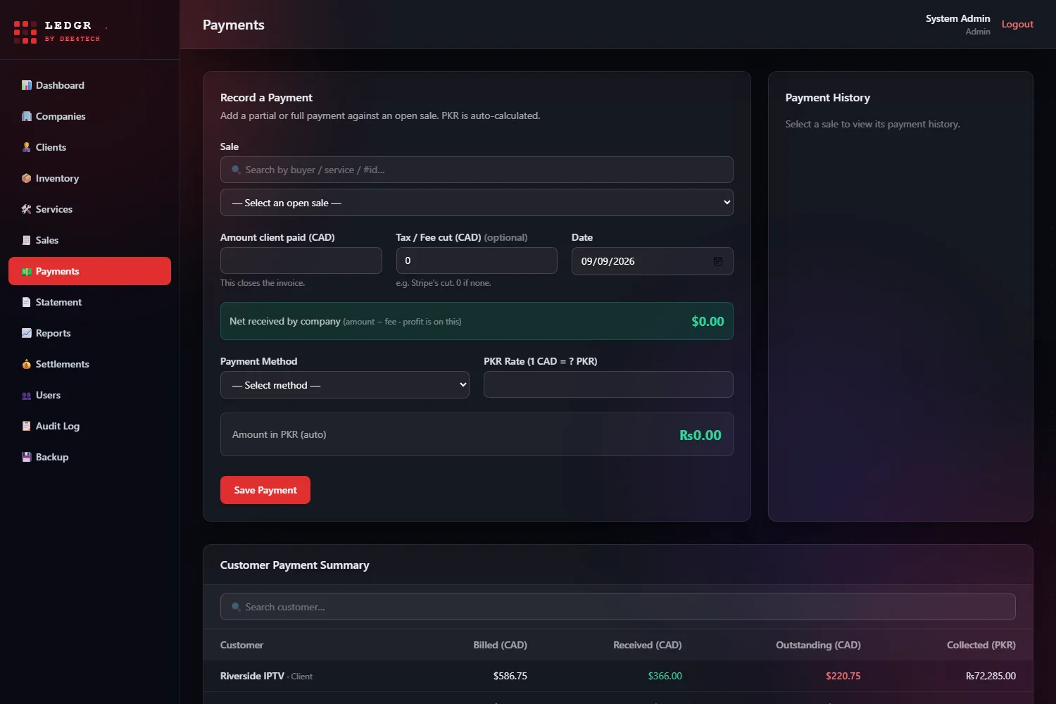 Payments