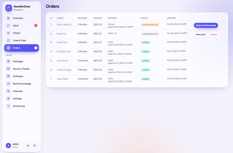 Orders