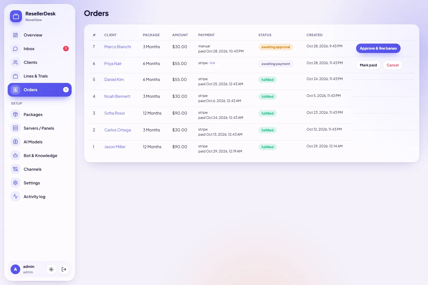 Orders